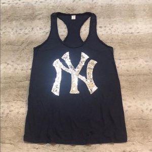 PINK- Embellished Yankees Tank Top